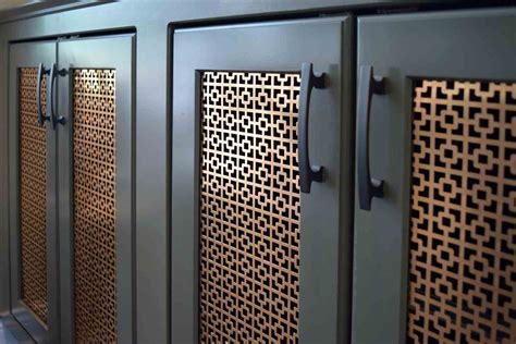 perforated metal cabinet door inserts